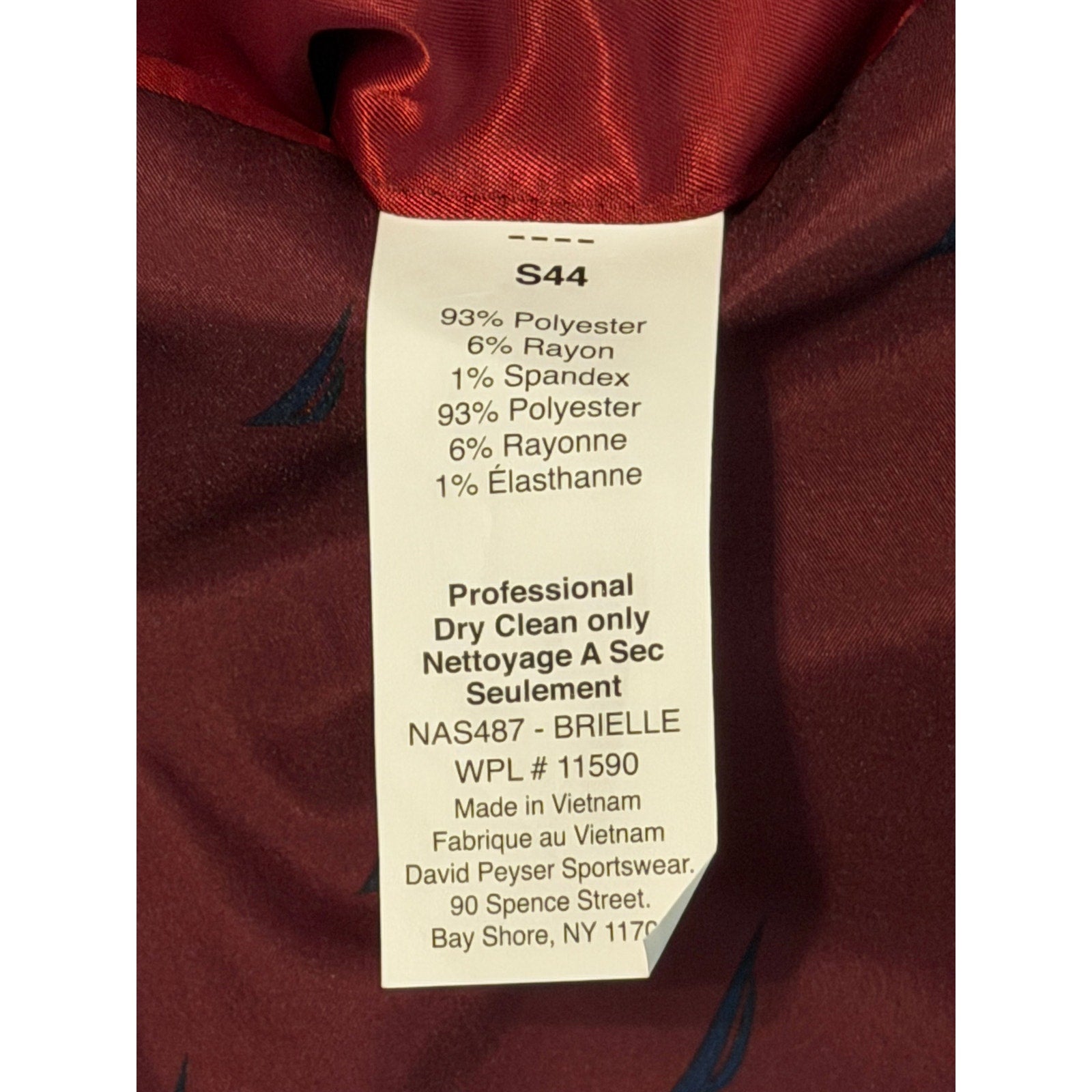 Nautica Sport Coat Men's 44 Short Modern Fit Active Stretch Light Pink