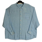 Tommy Bahama Linen Shirt Men's 4XLT Long Sleeve Paradise Breezer Blue