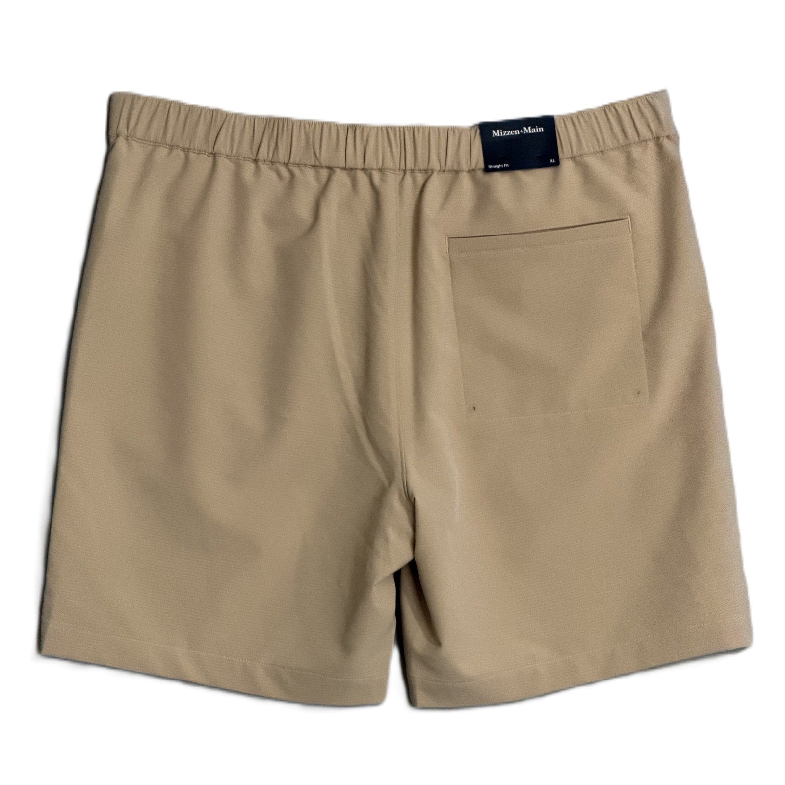 Mizzen+Main Shorts Men's XXL Deck Short Straight Fit Stretch Khaki Solid NEW