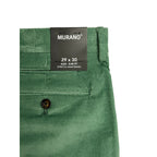 Murano Corduroy Pants Men's 29"x30" Alex Fit Stretch Fabric Pine Green