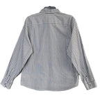 Michael Kors Shirt Men's XXL Slim Fit Long Sleeve Stretch Grey Pinstripe