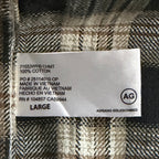 AG Los Angeles Shirt Men's Large Classic Fit Huston Western Charcoal Plaid