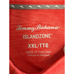 Tommy Bahama Shirt Men's XXL "Palm Coast Isles" Polo Shirt Red Flash
