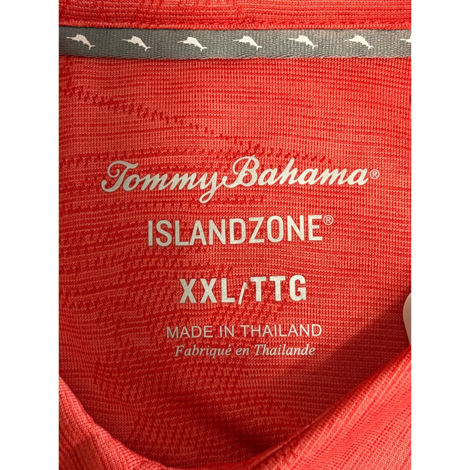 Tommy Bahama Shirt Men's XXL "Palm Coast Isles" Polo Shirt Red Flash