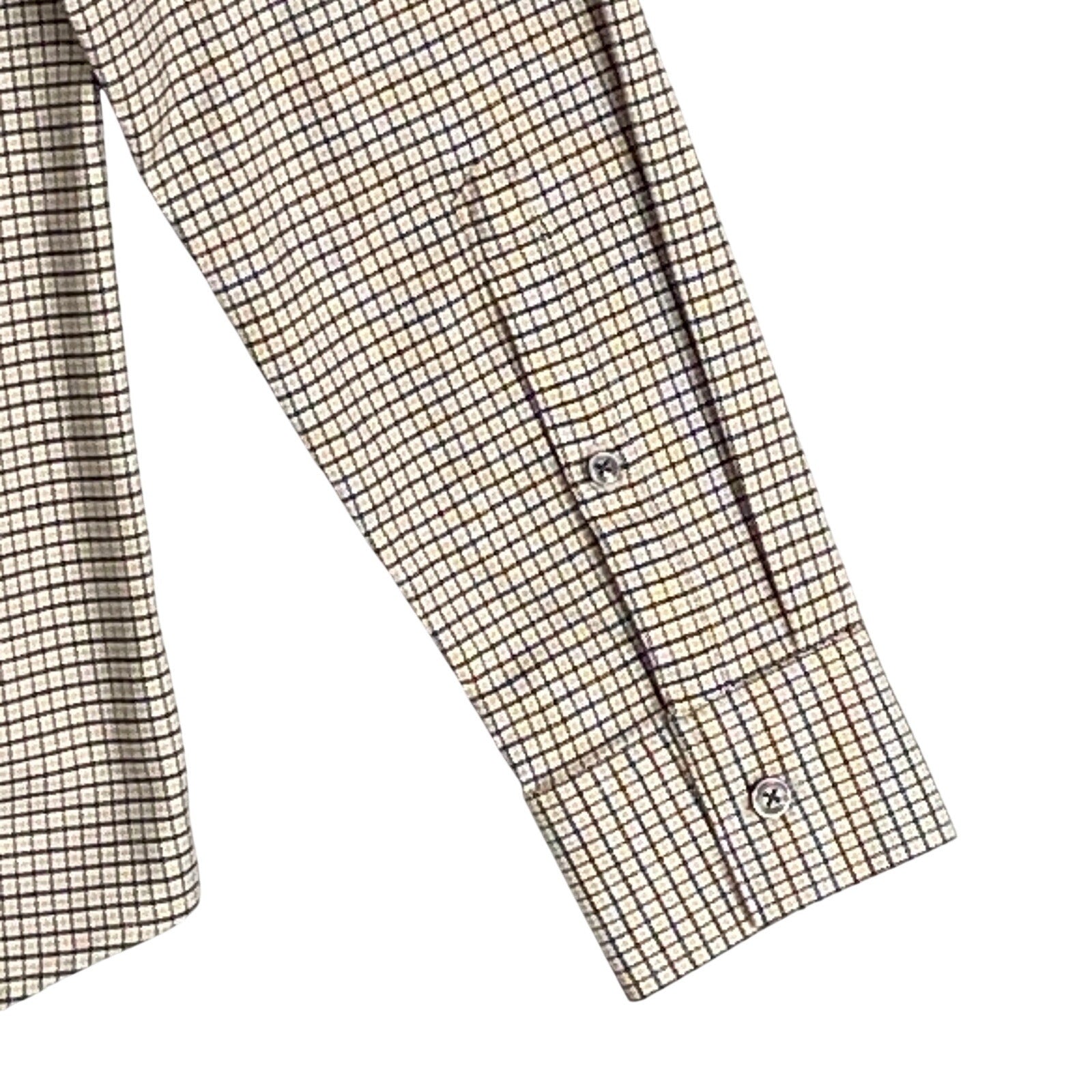 Michael Kors Shirt Men's Small Button-Up Shirt Slim Fit Dual Pockets Khaki