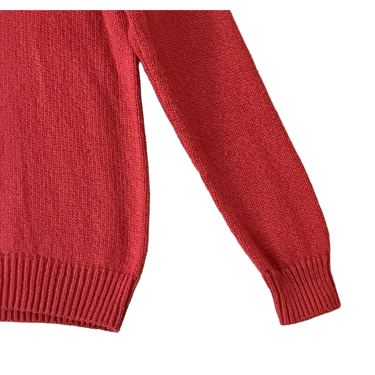 Faherty Heirloom Cotton Sweater Men's Medium Organic Cotton Crew Neck Red