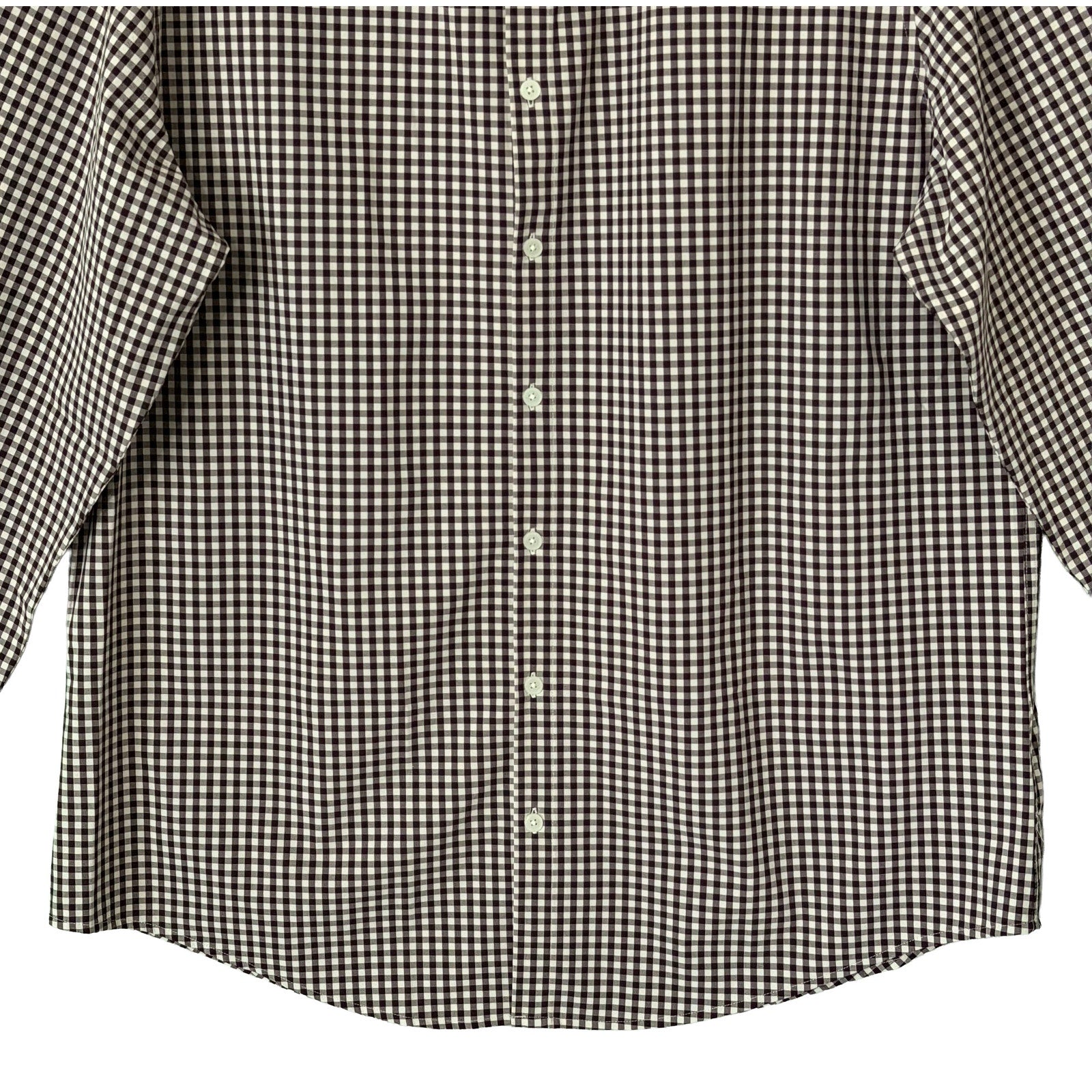Mizzen+Main Shirt Men's XXL Leeward Trim Fit Long Slv Eggplant Crew Gingham