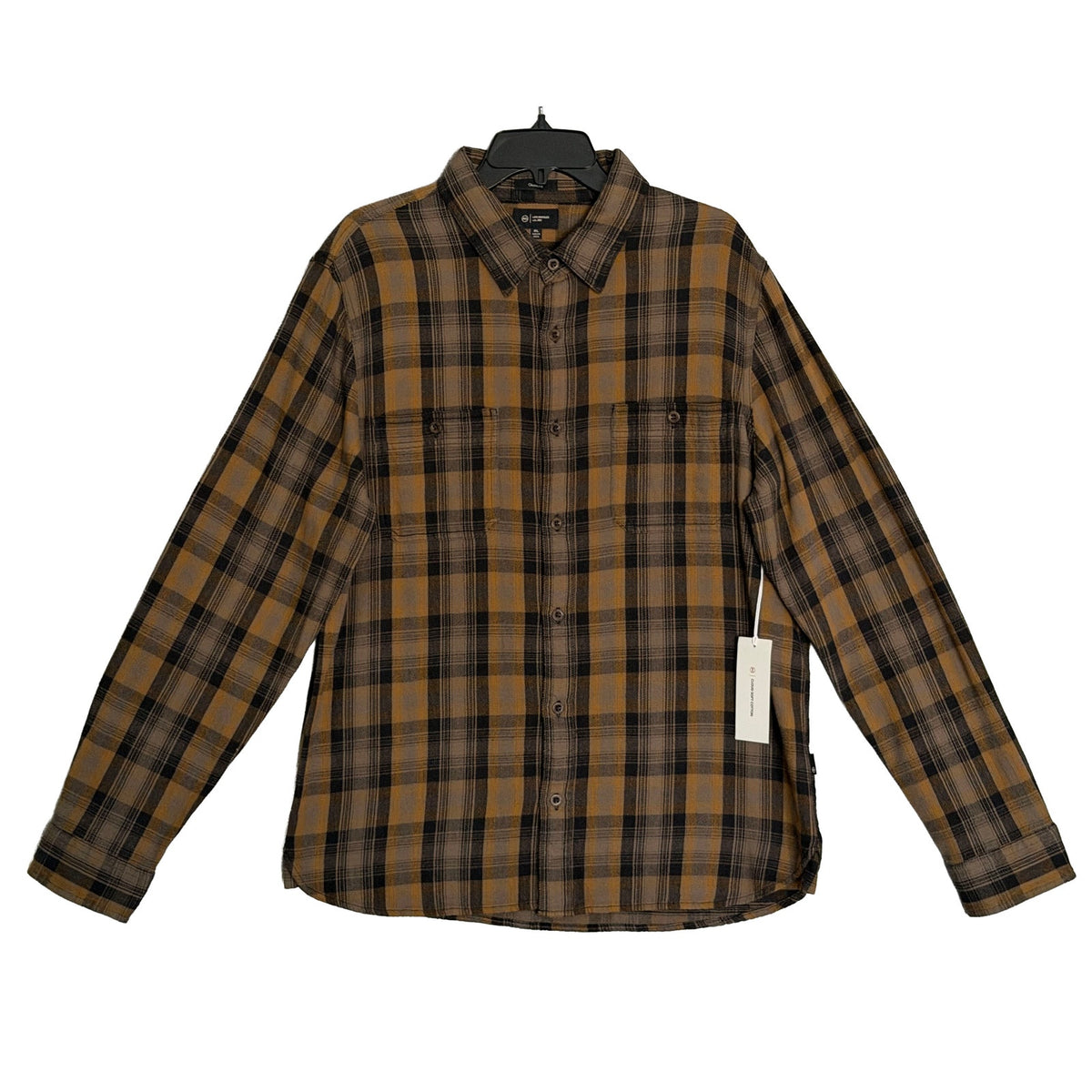AG Los Angeles Shirt Men's XL Classic Fit Mason Work Shirt Brown Black Plaid