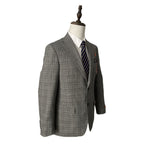Tallia Men's 38 Regular Suit Jacket Stretch Wool Blend Cream/Brown Plaid