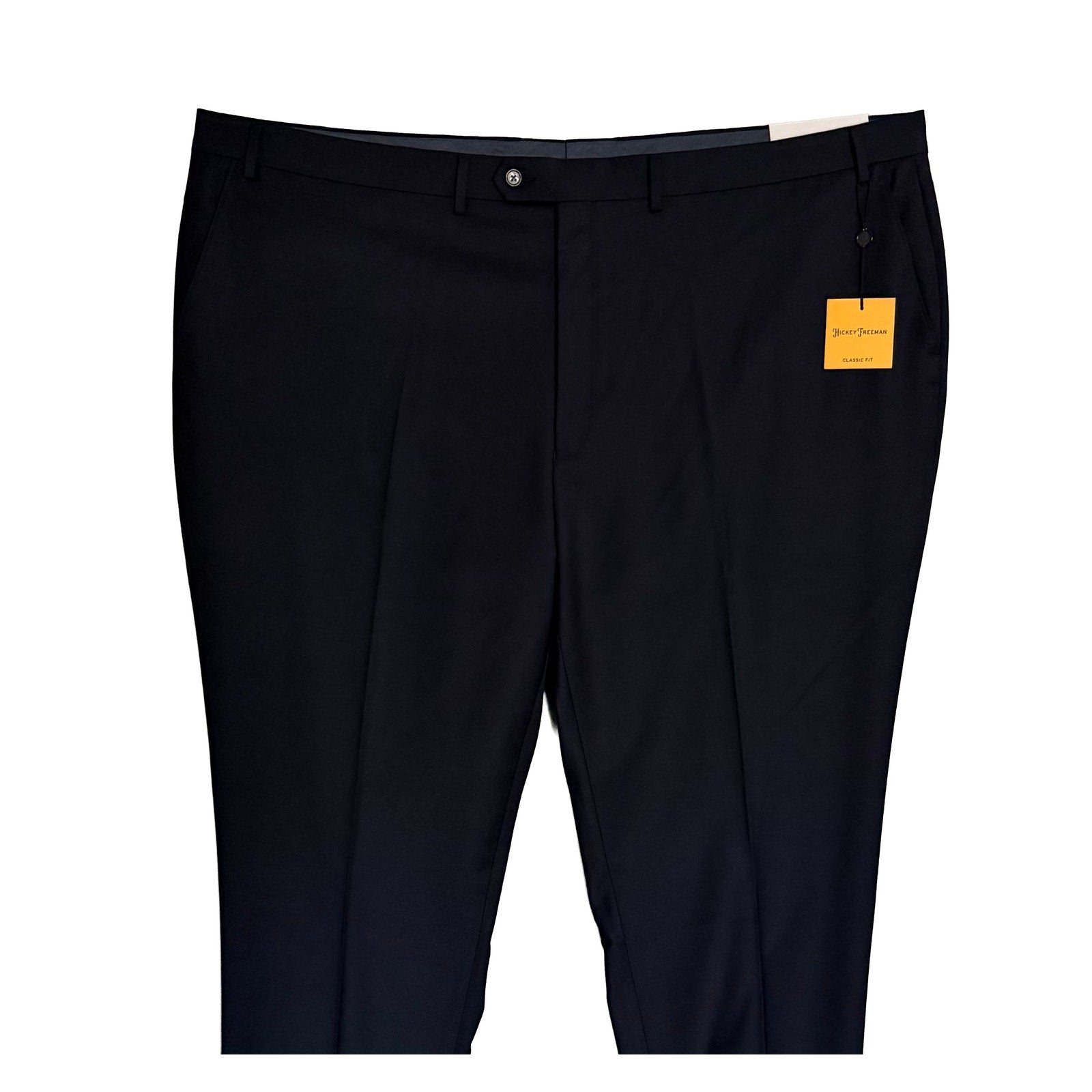 Hickey Freeman Suit Pant Men's 50W Classic Fit Stretch Wool Blend Navy