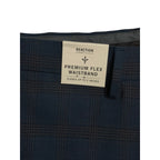 Kenneth Cole Dress Pants Men's 36"x29" Stretch Slim Fit Large Blue Plaid