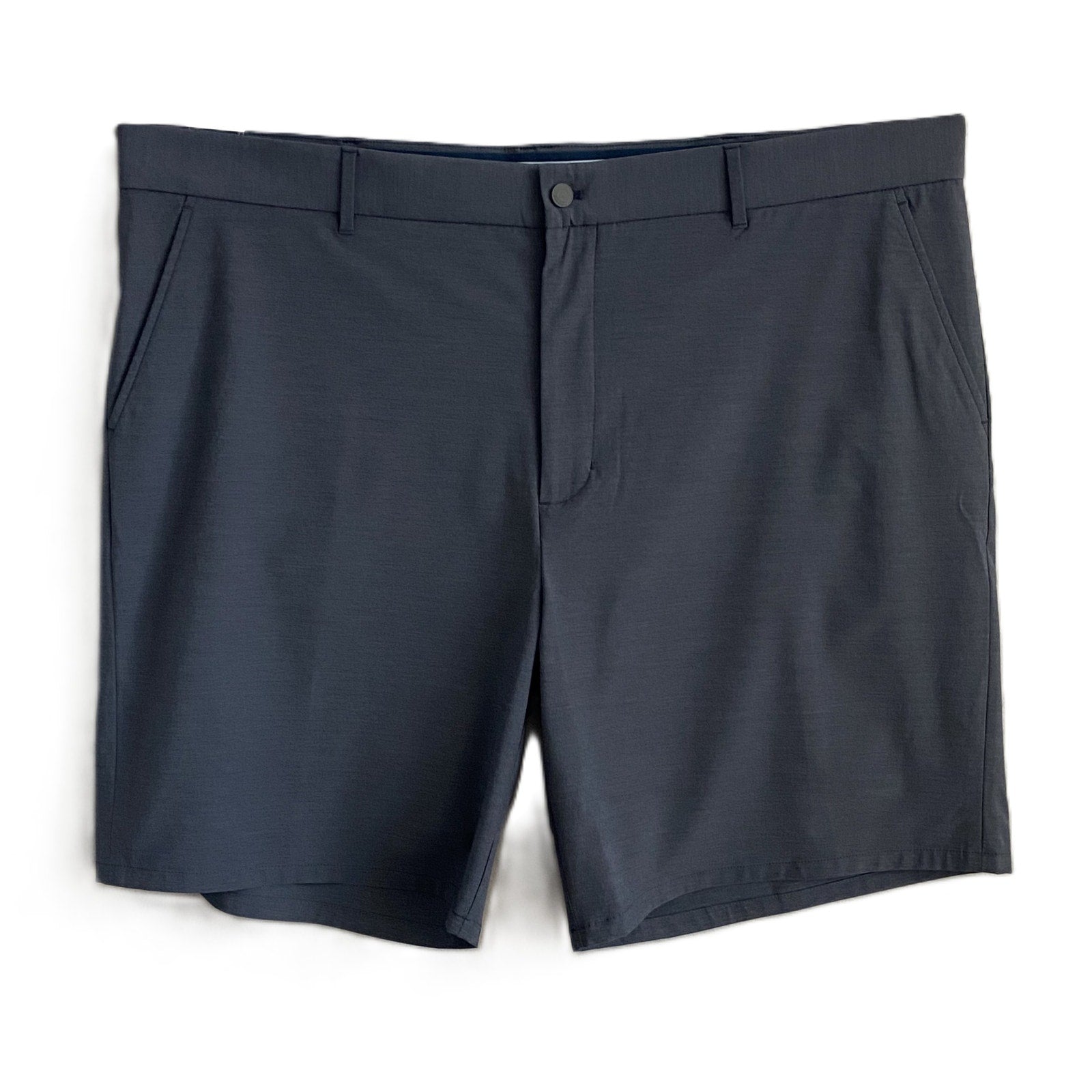 Johnnie-O Mulligan Shorts Men's 48W Big & Tall 9" Inseam Stretch Dark Gray