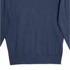 Daniel Cremieux V-Neck Sweater Men's Large Pima Cotton Cashmere Blend Navy