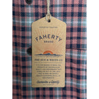 Faherty Coastline Knit Shirt Men's XXL Long Slv Supima Cotton Stretch Plaid