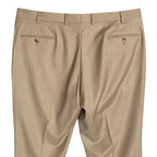 Ted Baker London Joey Pant Men's 38R Wool Dress Pant Solid Tan Raw Hem