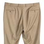 Ted Baker London Joey Pant Men's 38R Wool Dress Pant Solid Tan Raw Hem