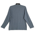 Quieti Long Sleeve T-Shirt Men's XL Crew Neck Stretch Fabric Blue Heather