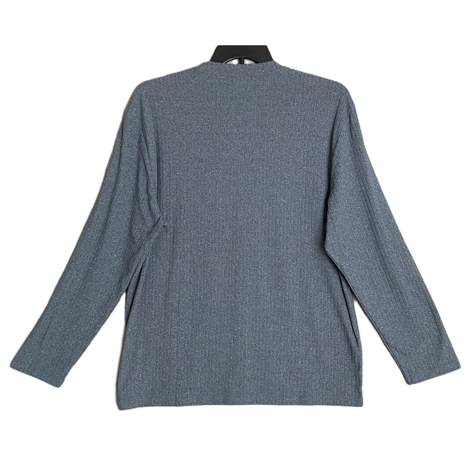 Quieti Long Sleeve T-Shirt Men's XL Crew Neck Stretch Fabric Blue Heather