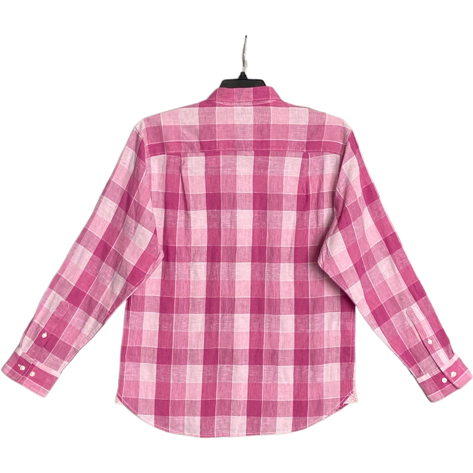 Tommy Bahama Shirt Men's Medium "Barbados Breeze Stretch" Shirt Pink Linen