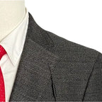 Calvin Klein Men's 44 Reg Sport Coat Slim-Fit Wool Black/White Herringbone