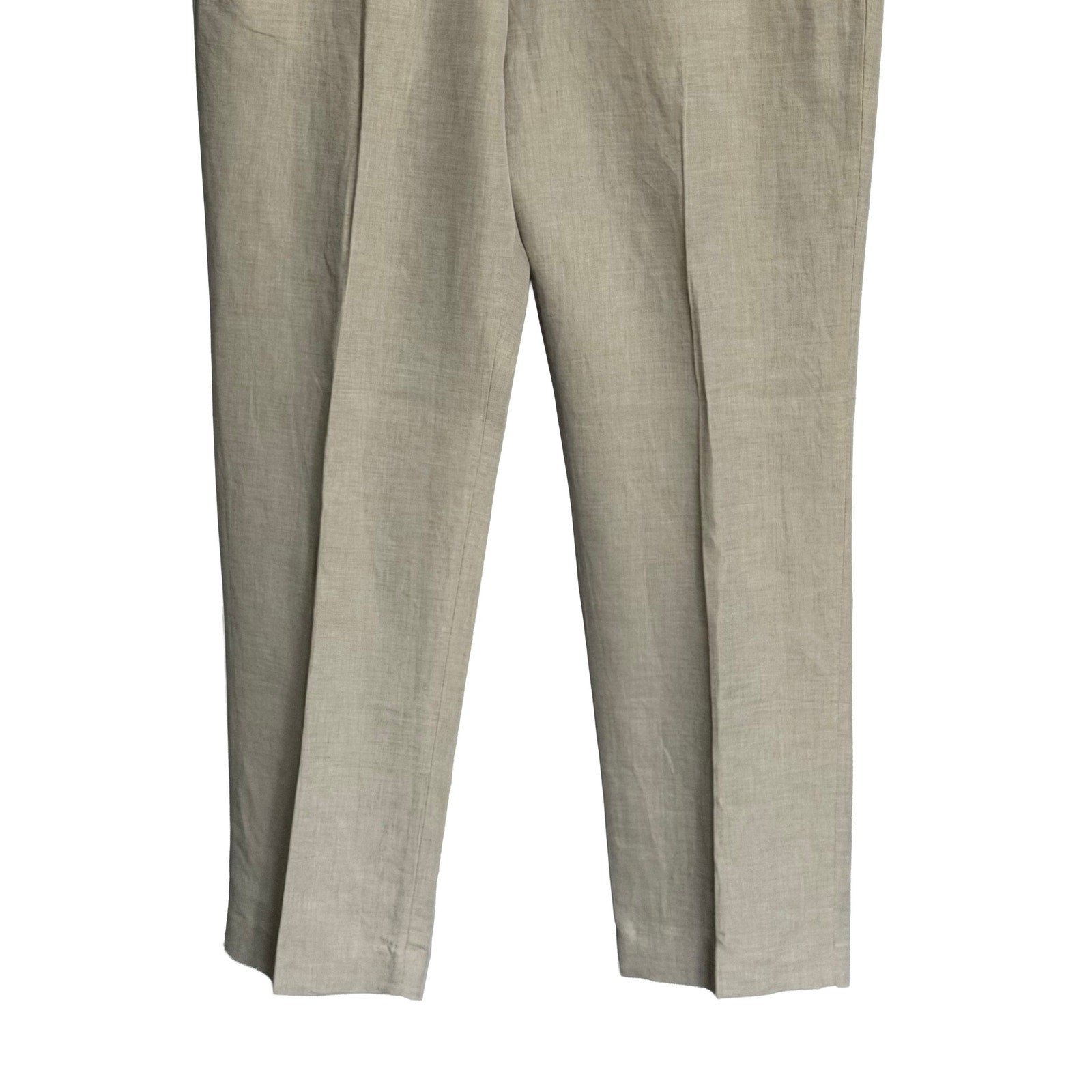 Perry Ellis Portfolio Pants Men's 40"x32" Modern Fit Linen Blend Beige