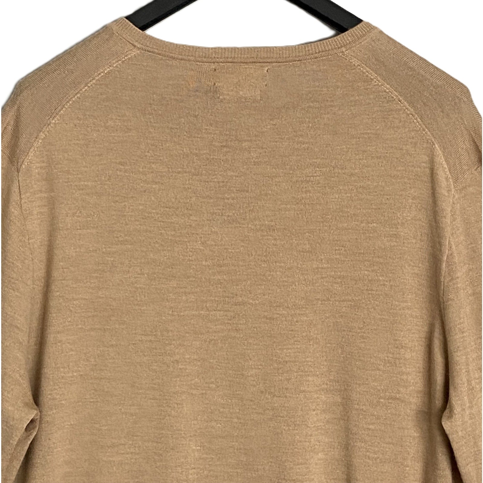Polo Ralph Lauren Men's XXL V-Neck Sweater Merino Wool Brown