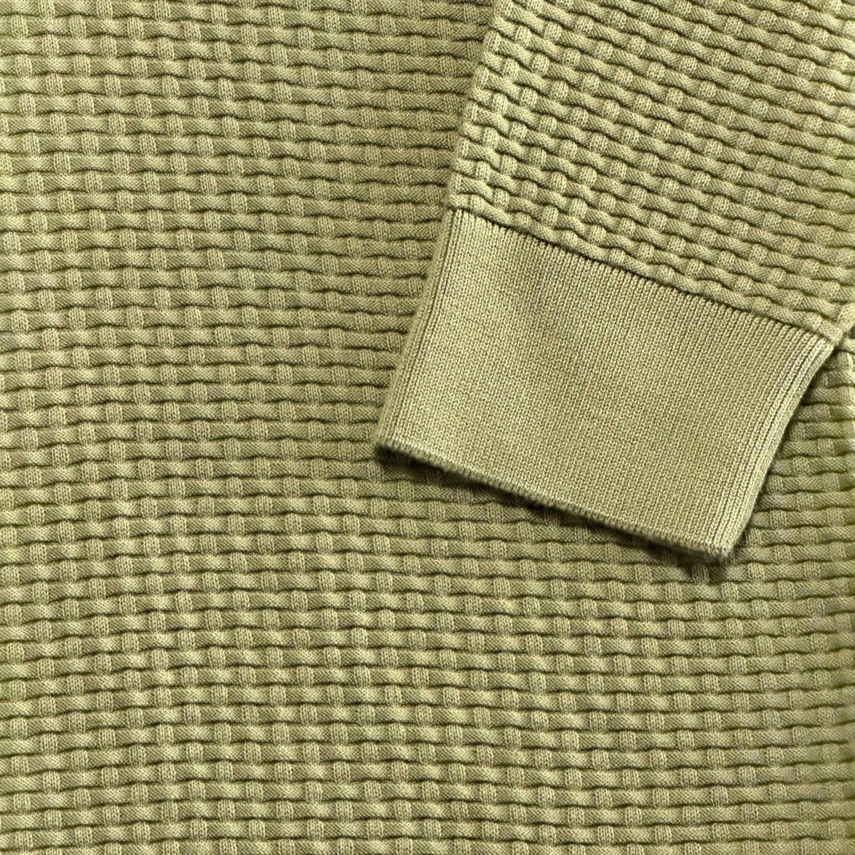 Boss H-Imberto Sweater Men's Long Sleeve Crew Neck Basket-Weave Medium Green
