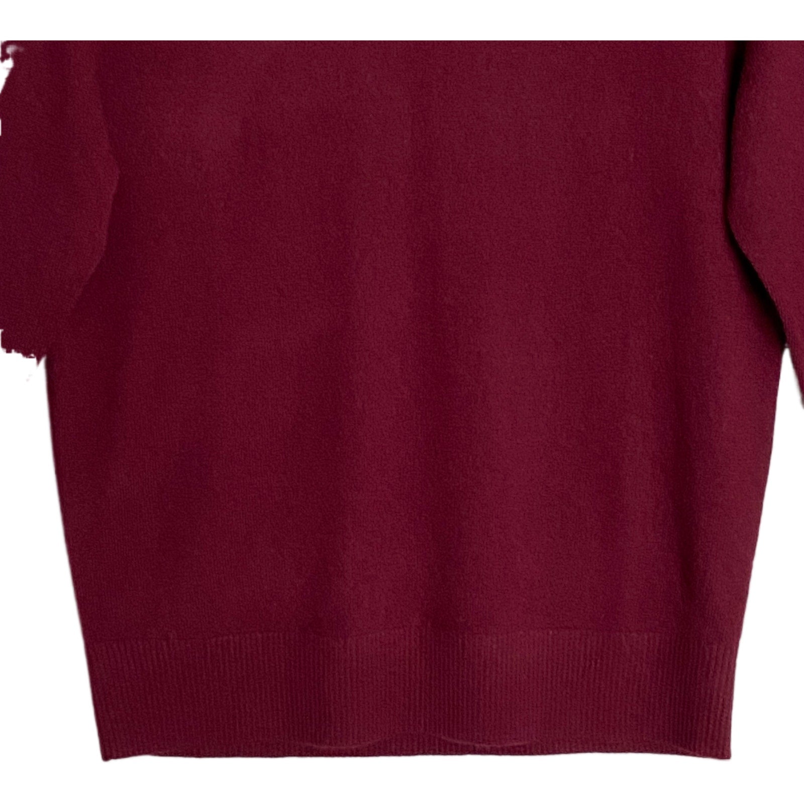 Daniel Cremieux V-Neck Sweater Men's Large Luxury Cashmere Burgundy