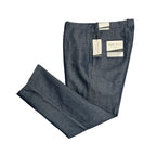 Perry Ellis Portfolio Pants Men's 38"x32" Modern Fit Linen Blend Blueprint