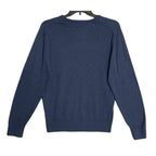 Daniel Cremieux V-Neck Sweater Men's Large Pima Cotton Cashmere Blend Navy