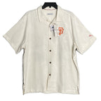 Tommy Bahama Silk Shirt Men's Large "Go Big or Go Home Camp" MLB SF Giants