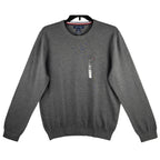 Tommy Hilfiger Sweater Men's XL Crew Neck Premium Cotton Long Sleeve Charcoal Grey