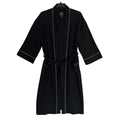 Majestic International Robe Men's XL/XXL Kimono Robe Knit Waffle Black