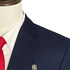 Lauren Ralph Lauren Suit Jacket Men's 40 Short Classic Fit Navy Blue Wool