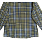 Mizzen+Main Men's XXL Trim Fit City Flannel Twill Shirt Olive Thomas Plaid