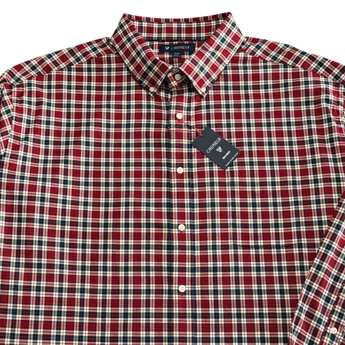 Daniel Cremieux Dress Shirt Men's 3XB Big & Tall Button-Down Stretch Check