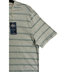 Tommy Bahama Henley Men's XL Short Sleeve "Soleil Stripe Henley" Overcast