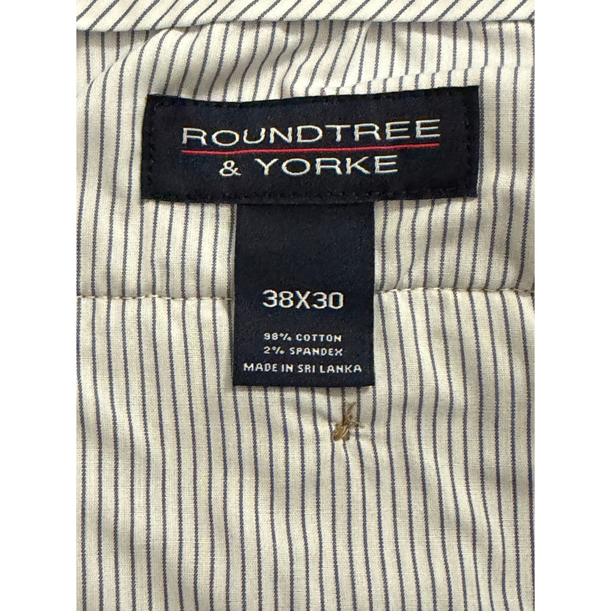 Roundtree & Yorke Pant Men's 38x30 Classic Fit Corduroy Pleated Cuffs Khaki