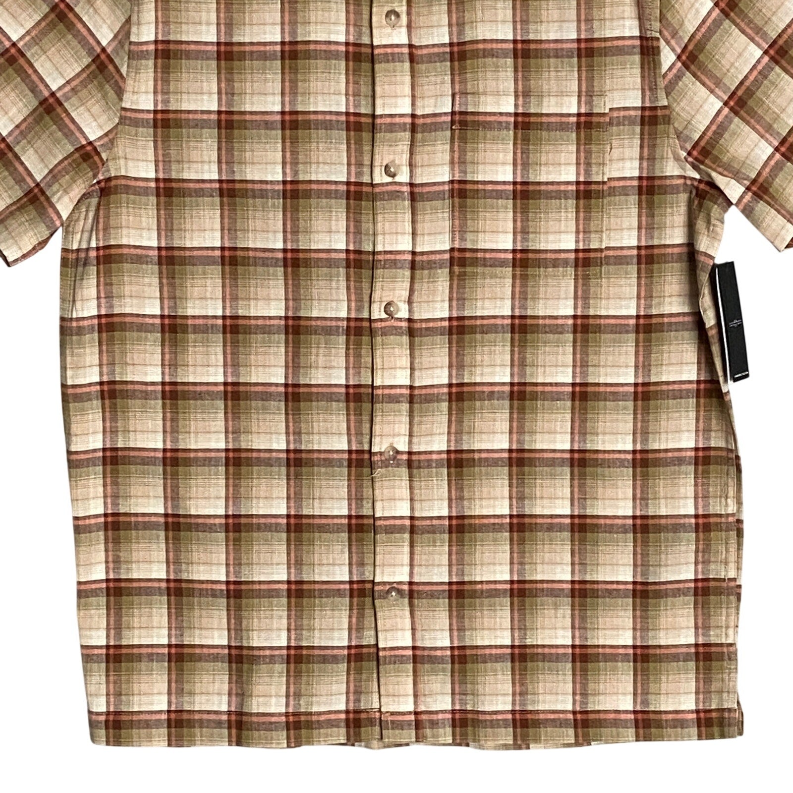 Liverpool Los Angeles Shirt Men's Small Casual Button-Up Shirt Brown Gingham