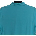 Criquet Men's XL Pocket Polo Shirt Pima Cotton Stretch Teal Mirco