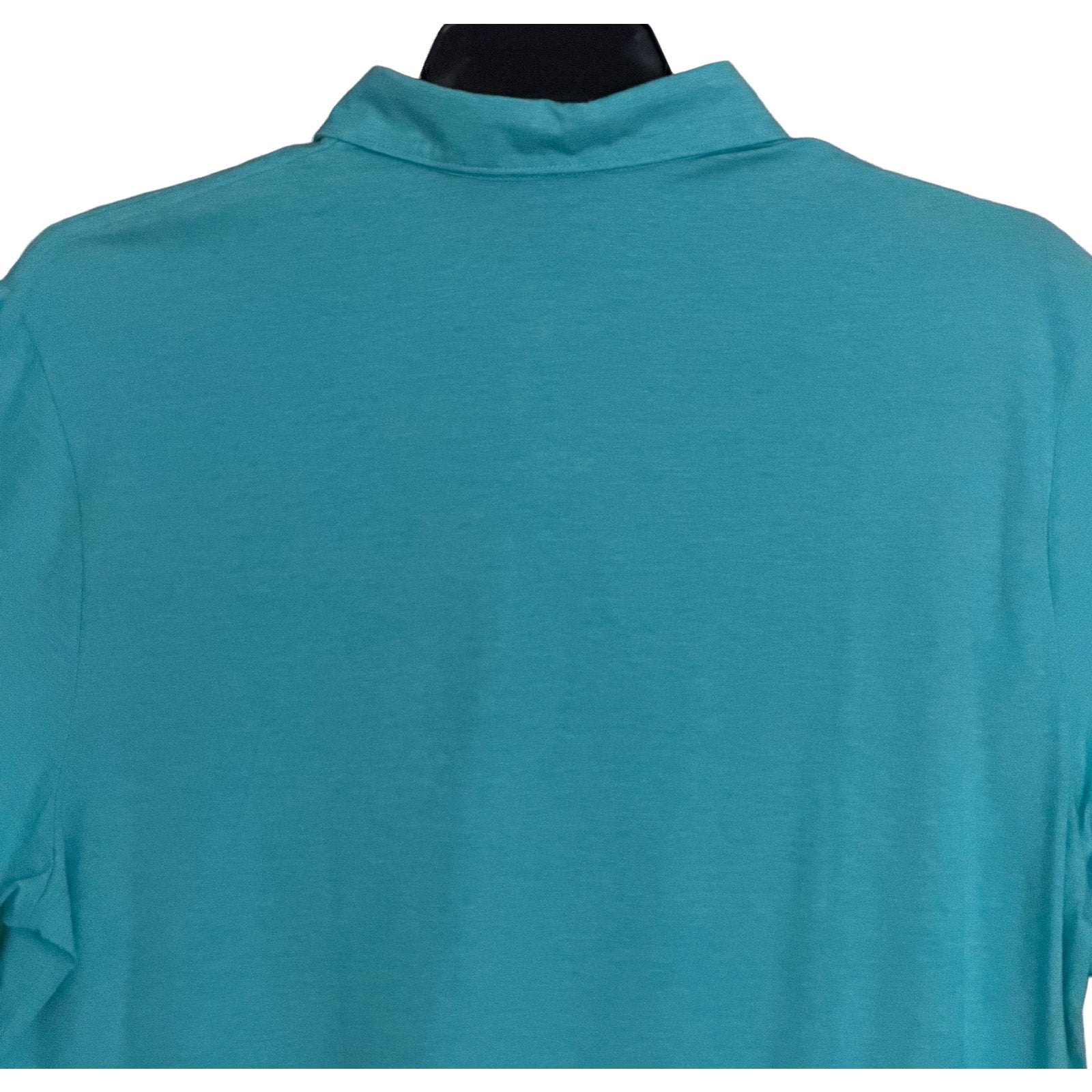 Criquet Men's XL Pocket Polo Shirt Pima Cotton Stretch Teal Mirco