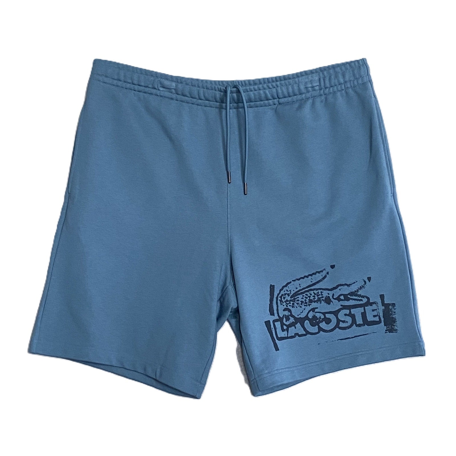 Lacoste Fleece Shorts Men's XXL Regular Fit Elastic Drawstring Waist Blue NEW