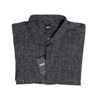 Boss Performance Shirt Men's XXL Slim Fit Long Slv Black/White Herringbone