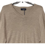 Hart Schaffner Marx Sweater Men's 2XT Big & Tall V-Neck Merino Wool Oatmeal