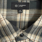 AG Los Angeles Shirt Men's XL Classic Fit Huston Western Charcoal Plaid