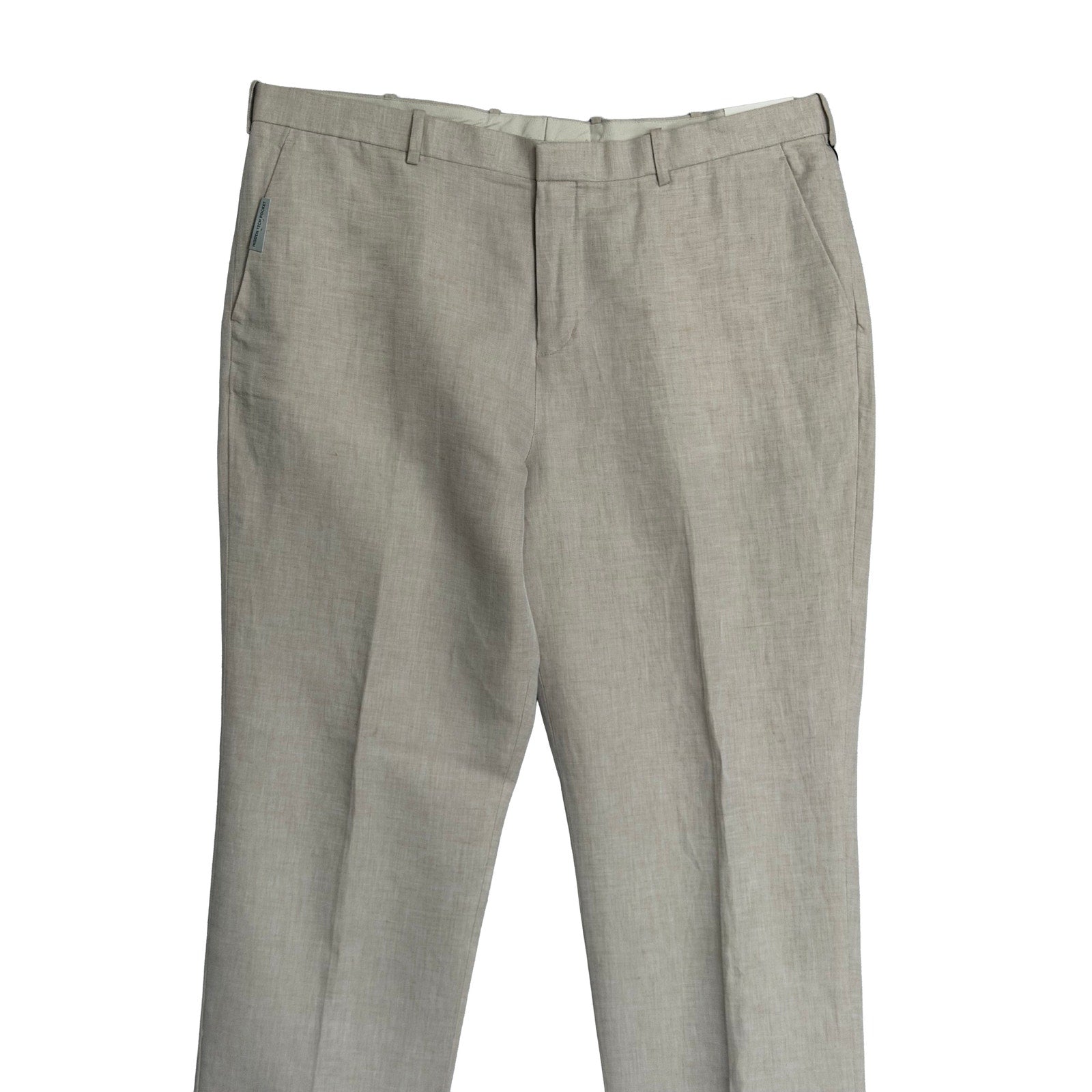 Perry Ellis Portfolio Pants Men's 40"x32" Modern Fit Dress Pants Linen Blend