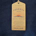 Faherty Legend Lounge Sweater Hoodie Men's XXL Organic Cotton Navy Twill