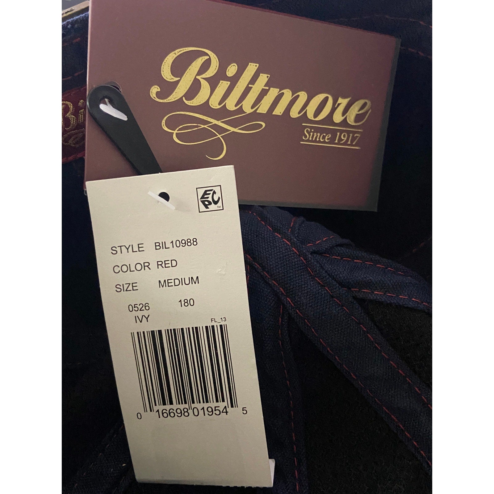 Biltmore Driver Newsboy Hat Red Grid Medium