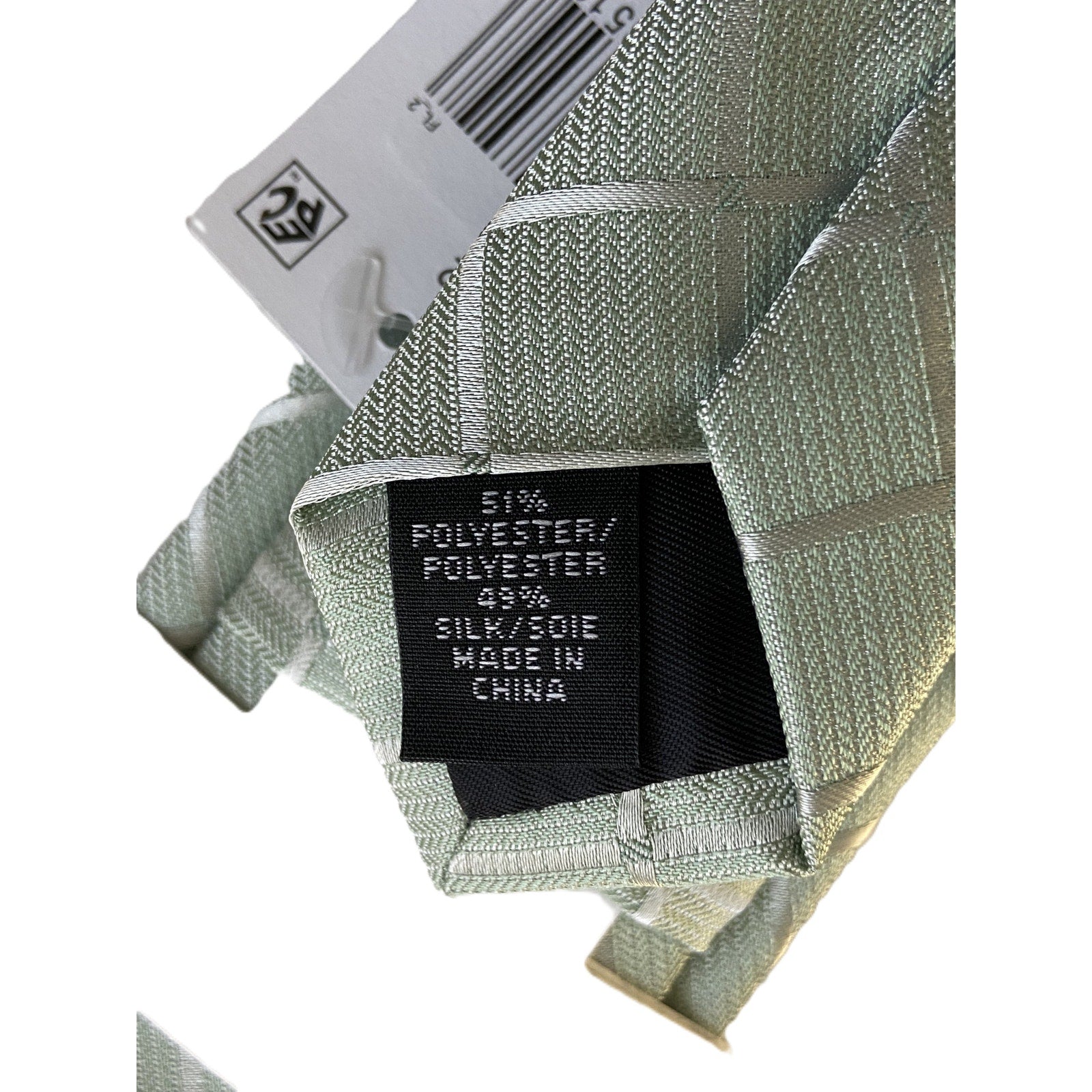 Calvin Klein Necktie Silk Blend Classic Width and Length Green Geo