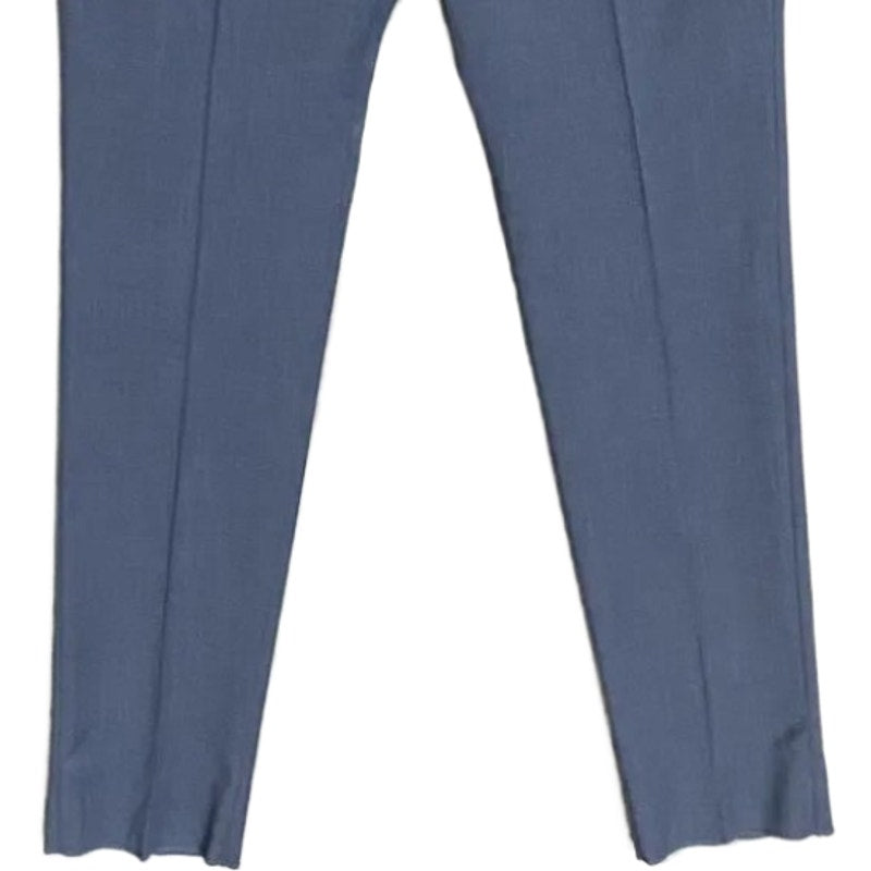 Armani Exchange Dress Pant Men's 30W Flat Front Raw Hem Stretch Wool Blue